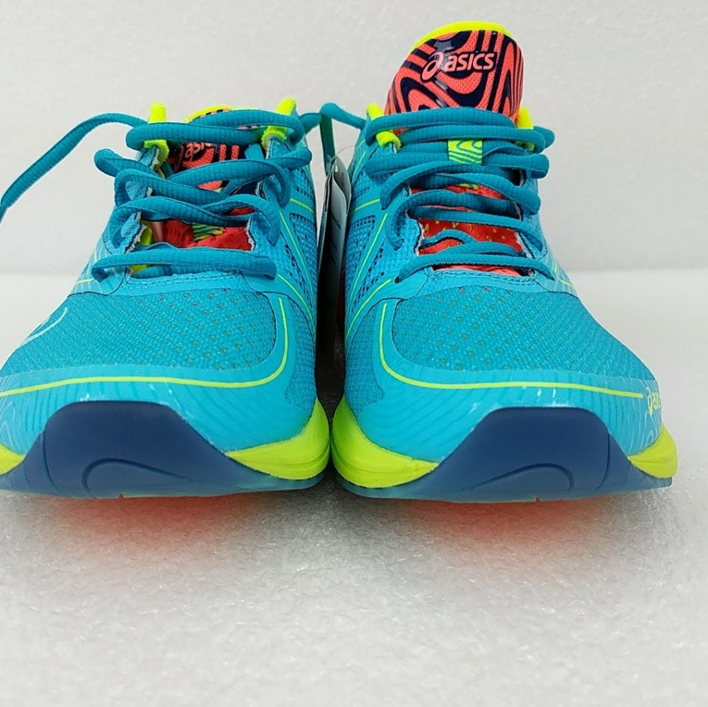 Asics Noosa FF T772n Aquarium Yellow Neon Shoes - Picture 7 of 8